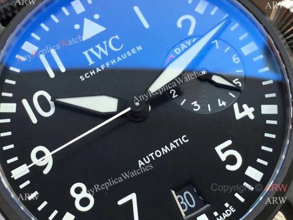 Replica IWC Big Pilot Le Petit Prince Black Case Rubber Strap Replica IWC Big Pilot Le Petit Prince Black Case Rubber Strap