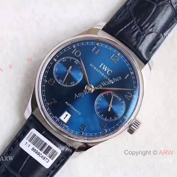 Replica IWC Portugieser 7 days power reserve Watch Blue Dial w/ folding Clasp Replica IWC Portugieser 7 days power reserve Watch Blue Dial w/ folding Clasp