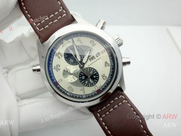 Copy Iwc Pilot Spitfire Chronograph White Dial Brown Leather Strap Copy Iwc Pilot Spitfire Chronograph White Dial Brown Leather Strap