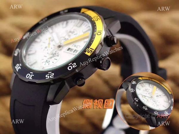 New Replica IWC Aquatimer Chronograph Watch Black Case Rubber Strap New Replica IWC Aquatimer Chronograph Watch Black Case Rubber Strap