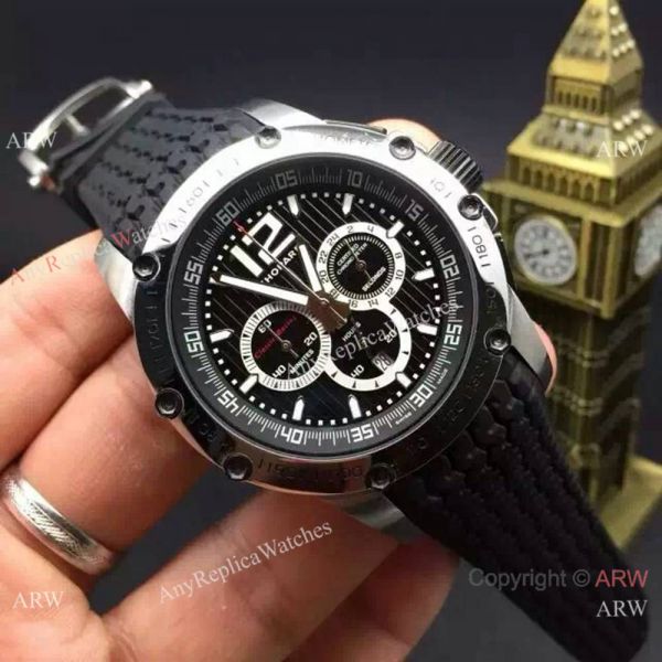 Replica Chopard Classic Racing Watch SS White Chronograph Black Rubber Bracelet Replica Chopard Classic Racing Watch SS White Chronograph Black Rubber Bracelet