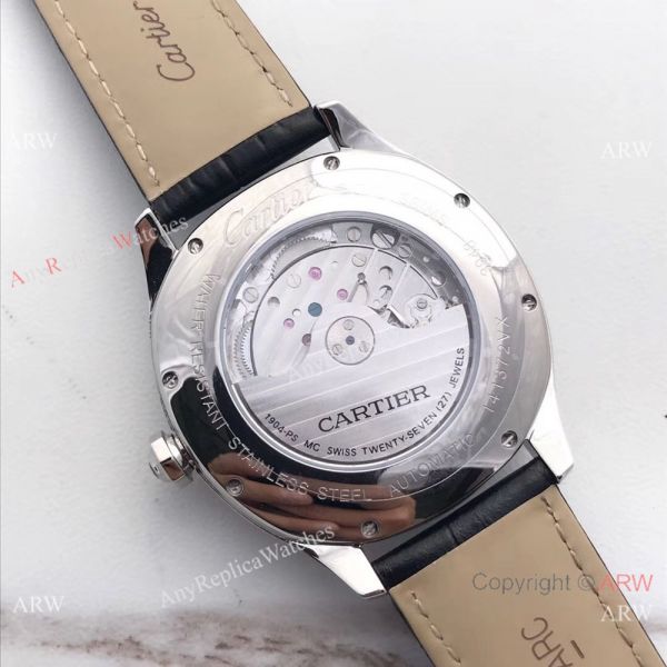 Swiss Drive De Cartier WGNM0003 Replica Watch SS Black Roman Dial Swiss Drive De Cartier WGNM0003 Replica Watch SS Black Roman Dial