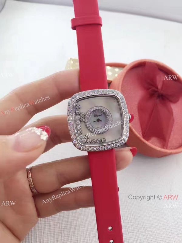 Swiss Quartz Happy Dreams Chopard Lady Watch Pink Leather Rose Gold Swiss Quartz Happy Dreams Chopard Lady Watch Pink Leather Rose Gold