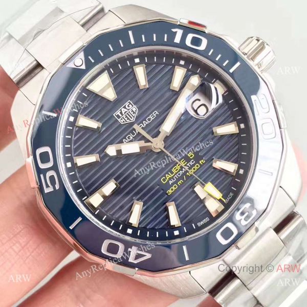 2018 Swiss Grade TAG HEUER Aquaracer Calibre 5 SS Blue Ceramic Watch 2018 Swiss Grade TAG HEUER Aquaracer Calibre 5 SS Blue Ceramic Watch