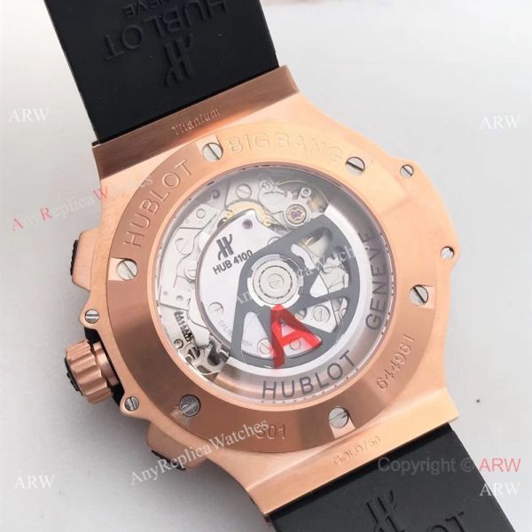 Fake Hublot Big Bang Rose Gold Chronograph Watch SWISS 4100 Fake Hublot Big Bang Rose Gold Chronograph Watch SWISS 4100