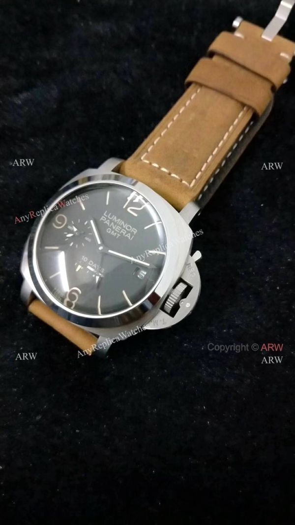 AAA Replica Luminor Panerai 10-Days GMT PAM 533 Watch Brown Leather Band AAA Replica Luminor Panerai 10-Days GMT PAM 533 Watch Brown Leather Band