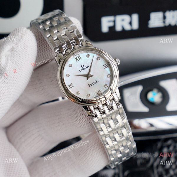 Swiss Quartz Omega Women De Ville Watches Stainless Steel Swiss Quartz Omega Women De Ville Watches Stainless Steel