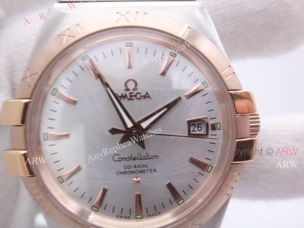 Replica Omega Constellation Automatic Men Watch 2 Tone Rose Gold Band W White Dial Replica Omega Constellation Automatic Men Watch 2 Tone Rose Gold Band W White Dial