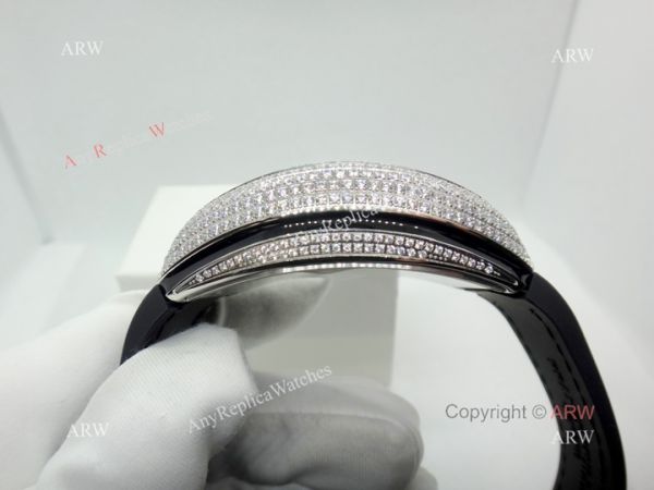 2019 Replica Franck Muller Vanguard Iced Out Full Diamond Watch Silver Case 2019 Replica Franck Muller Vanguard Iced Out Full Diamond Watch Silver Case