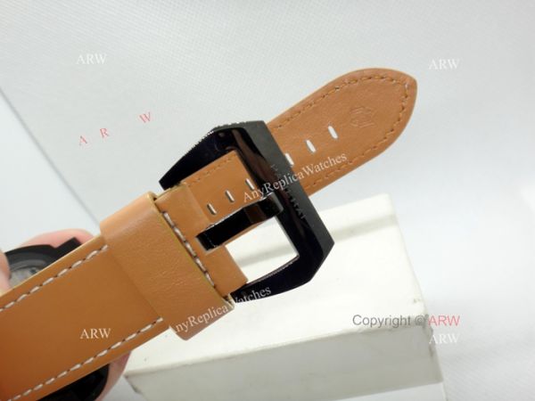 Replica Panerai Luminor Black Dial Brown Leather Strap Watch W Panerai Luminor Base Logo Replica Panerai Luminor Black Dial Brown Leather Strap Watch W Panerai Luminor Base Logo