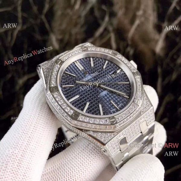 Fake Audemars Piguet Royal Oak Diamond Watches Stainless Steel Champagne Face Fake Audemars Piguet Royal Oak Diamond Watches Stainless Steel Champagne Face