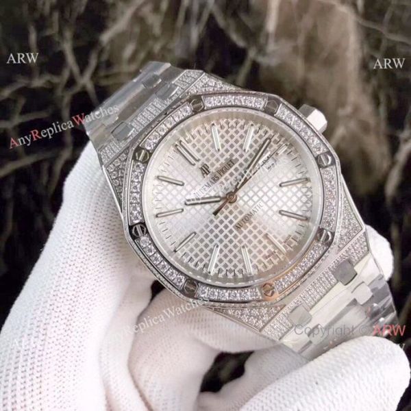Fake Audemars Piguet Royal Oak Diamond Watches Stainless Steel Silver Dial 44mm Fake Audemars Piguet Royal Oak Diamond Watches Stainless Steel Silver Dial 44mm