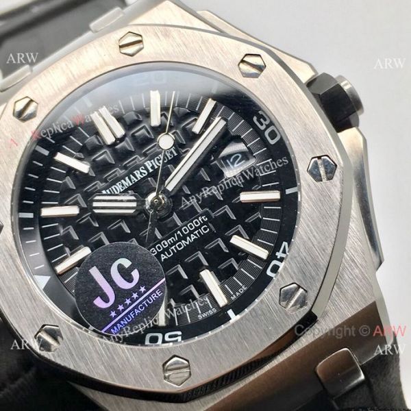 Fake Audemars Piguet Royal Oak Offshore Diver Watches SS Black Dial 42mm Fake Audemars Piguet Royal Oak Offshore Diver Watches SS Black Dial 42mm