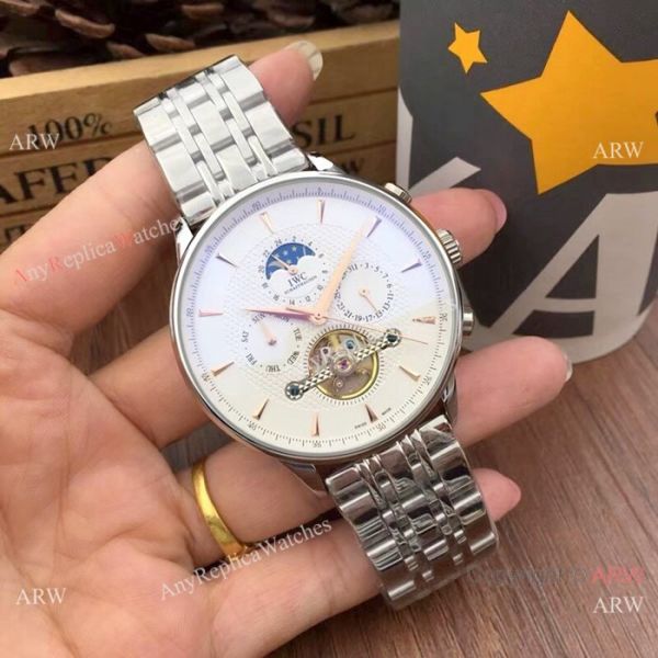 Fake IWC Portuguese Moonphase Watches 44mm Stainless Steel Fake IWC Portuguese Moonphase Watches 44mm Stainless Steel