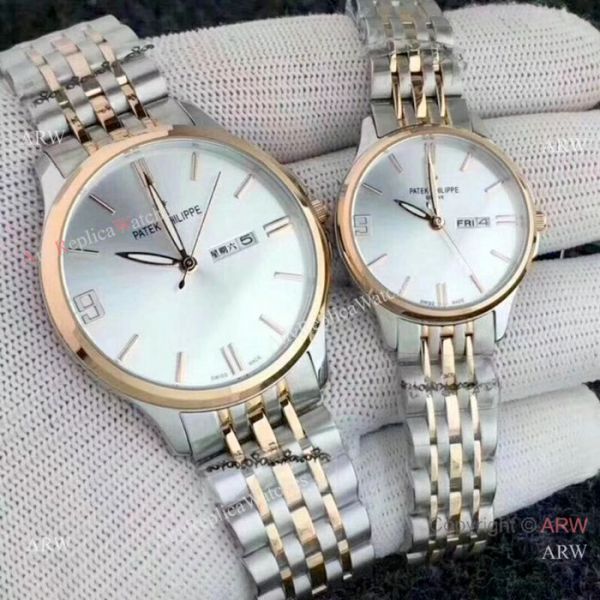 Copy Patek Philippe Calatrava 2-Tone Rose Gold Lovers Watch Copy Patek Philippe Calatrava 2-Tone Rose Gold Lovers Watch