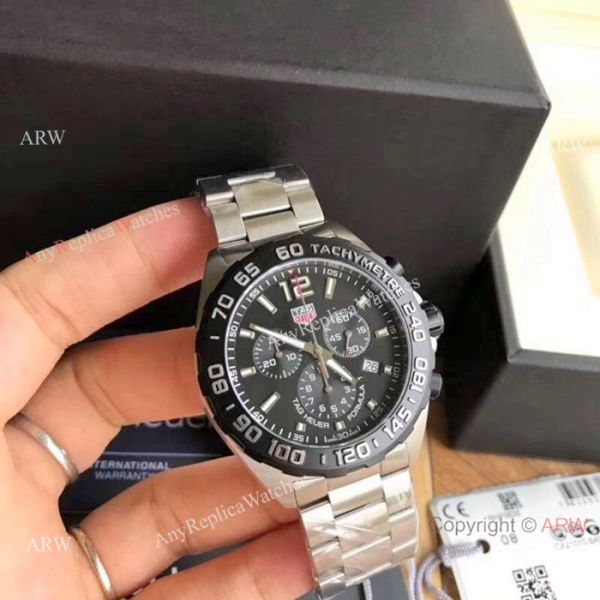 Swiss Grade TAG Heuer Formula 1 Watch Stainless Steel Black Bezel Swiss Grade TAG Heuer Formula 1 Watch Stainless Steel Black Bezel