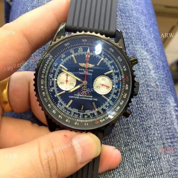 High Quality Breitling Navitimer Rubber Strap Black Case White Dial 46mm Wrist High Quality Breitling Navitimer Rubber Strap Black Case White Dial 46mm Wrist