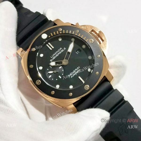 Copy Panerai Luminor Submersible Rose Gold Black Bezel Watch 47mm PAM684 Copy Panerai Luminor Submersible Rose Gold Black Bezel Watch 47mm PAM684