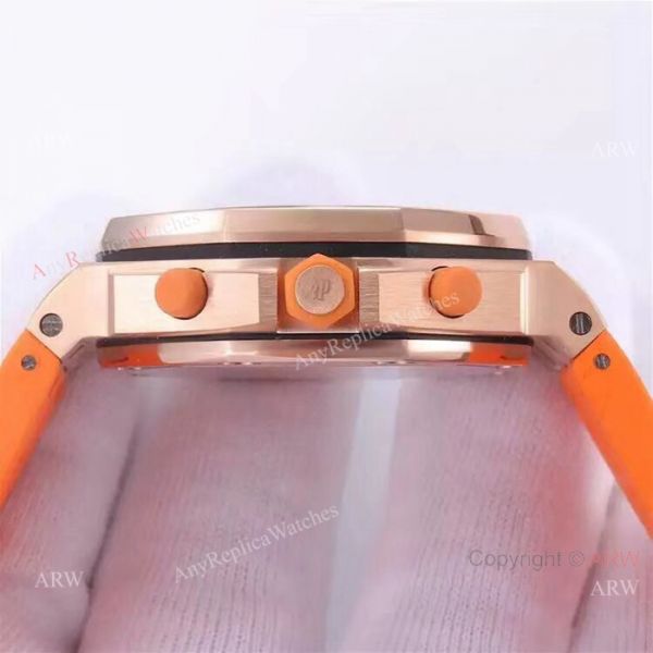 Audemars Piguet Royal Oak Offshore Copy Watches SS Orange Strap Audemars Piguet Royal Oak Offshore Copy Watches SS Orange Strap