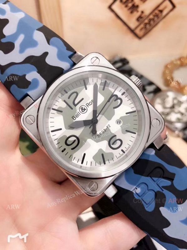 2019 New Bell and Ross Replica Watches SS Case Camouflage Strap 2019 New Bell and Ross Replica Watches SS Case Camouflage Strap