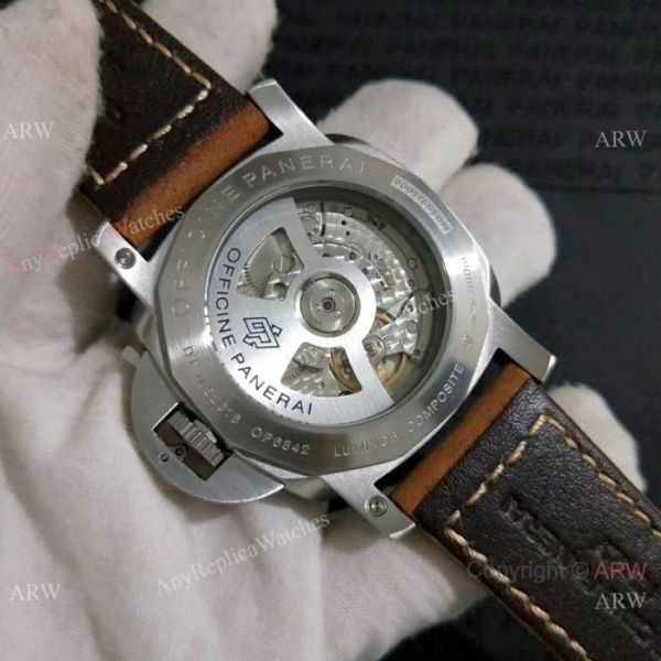 Copy Panerai Luminor GMT SS Brown Leather Strap Watch Pam578 Copy Panerai Luminor GMT SS Brown Leather Strap Watch Pam578