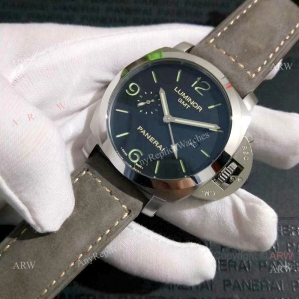 Copy Panerai LUMINOR GMT SS Green Markers Watch Pam320 Copy Panerai LUMINOR GMT SS Green Markers Watch Pam320