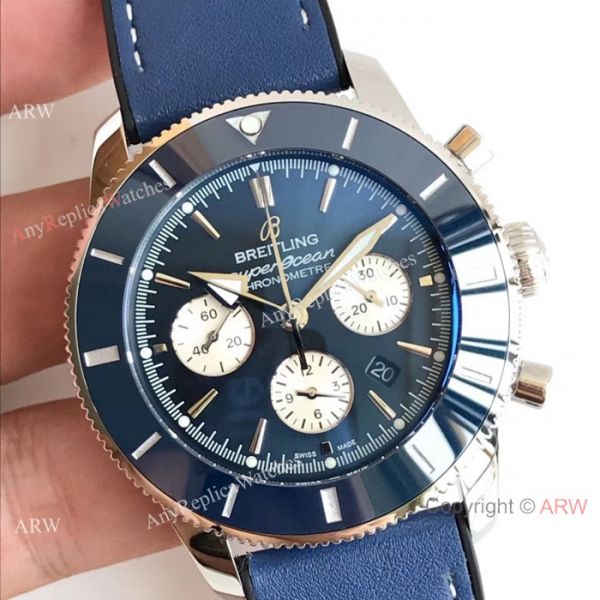 Copy Breitling Superocean Heritage II B01 Chronograph 7750 Watch SS Blue Dial Copy Breitling Superocean Heritage II B01 Chronograph 7750 Watch SS Blue Dial