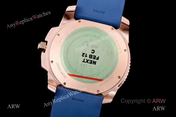 Swiss Replica Cartier Calibre De Cartier Diver Watch Rose Gold Blue Swiss Replica Cartier Calibre De Cartier Diver Watch Rose Gold Blue