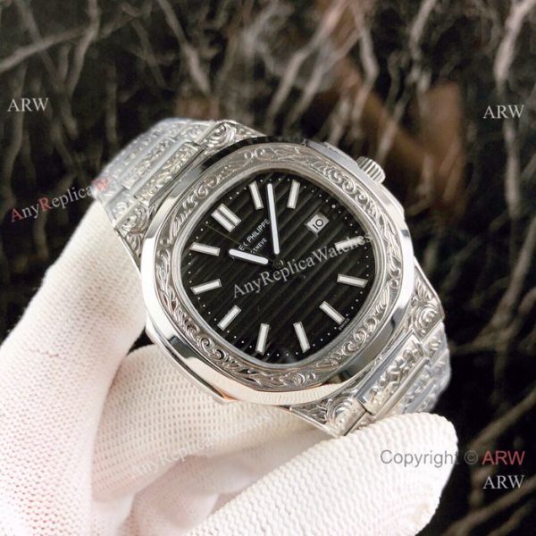 High Replica Patek Philippe Nautilus White Face Stainless Steel Tattoo Watches High Replica Patek Philippe Nautilus White Face Stainless Steel Tattoo Watches