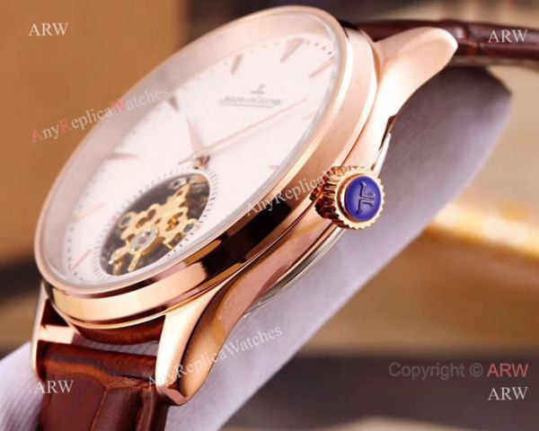 High Quality Jaeger-LeCoultre Flying Tourbillon Watch Rose Gold White Dial High Quality Jaeger-LeCoultre Flying Tourbillon Watch Rose Gold White Dial