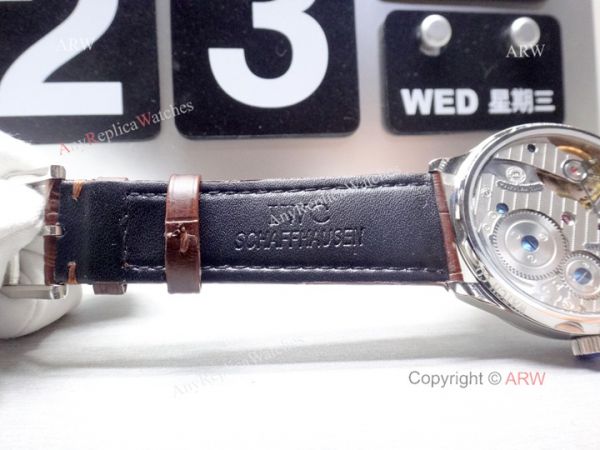 IWC Portuguese 8 Days Watch Replica SS Brown Leather Strap IWC Portuguese 8 Days Watch Replica SS Brown Leather Strap