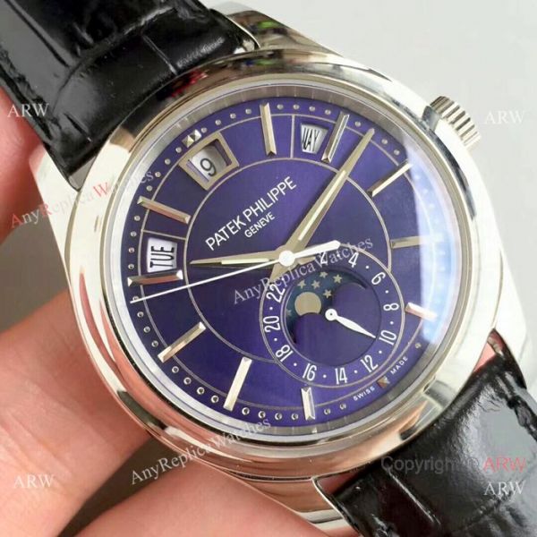 (KM)Replica Patek Philippe Complications Annual Calendar Swiss Watch SS Blue Dial (KM)Replica Patek Philippe Complications Annual Calendar Swiss Watch SS Blue Dial