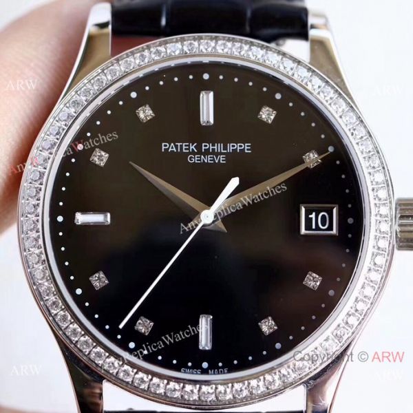 Swiss Grade Patek Philippe Calatrava 5296G-010 Copy Watches Black Dial Swiss Grade Patek Philippe Calatrava 5296G-010 Copy Watches Black Dial