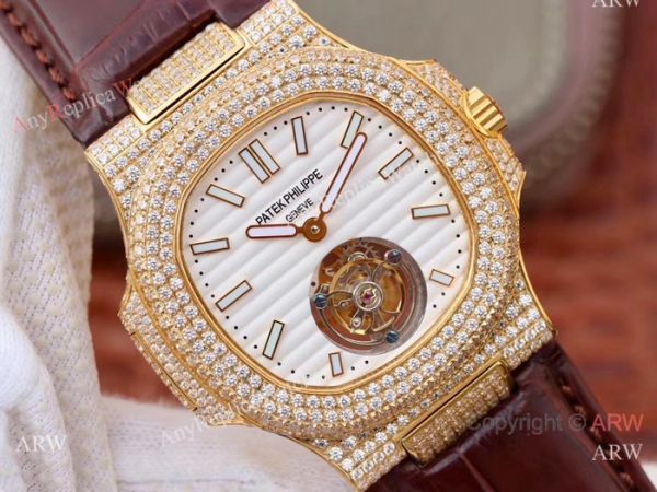 Swiss Copy Patek Philippe Nautilus Jumbo R8 Iced Out Full Diamond Watch Swiss Copy Patek Philippe Nautilus Jumbo R8 Iced Out Full Diamond Watch