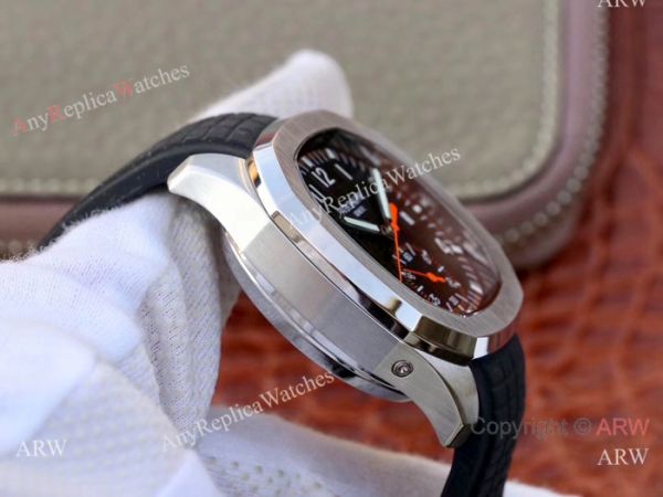Swiss Replica Patek Philippe 5968A Aquanaut Watch SS Black Chronograph Dial Swiss Replica Patek Philippe 5968A Aquanaut Watch SS Black Chronograph Dial