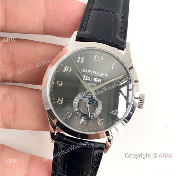 Swiss Grade One Patek Philippe Moonphase Replica Watch Ref.5396 Gray Rhodium Annual Calendar Face Swiss Grade One Patek Philippe Moonphase Replica Watch Ref.5396 Gray Rhodium Annual Calendar Face