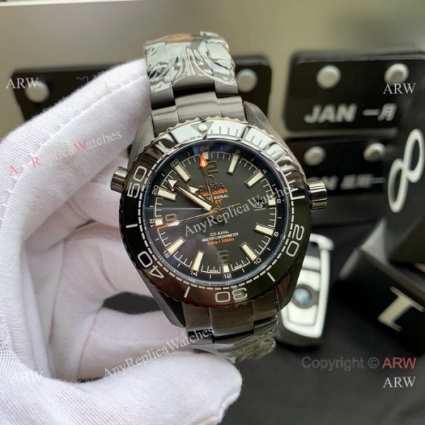 Best Copy Omega Seamaster Planet Ocean GMT Watch Black Steel Best Copy Omega Seamaster Planet Ocean GMT Watch Black Steel
