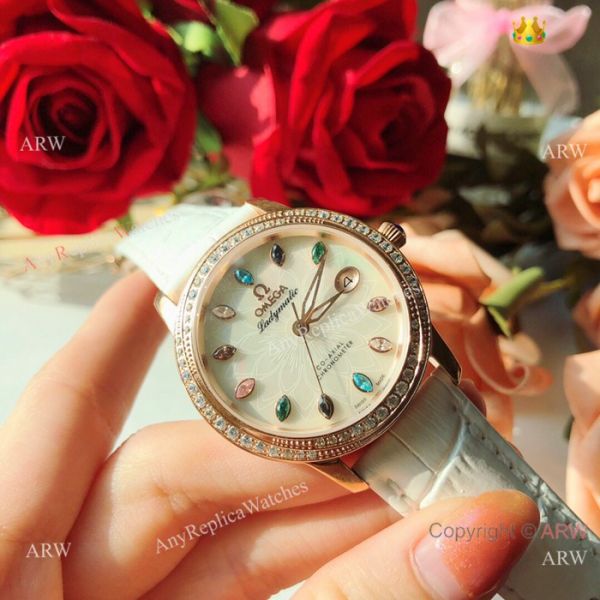 Omega ladymatic Diamond Watches New Replica Omega Watch White Face Rose Gold Omega ladymatic Diamond Watches New Replica Omega Watch White Face Rose Gold