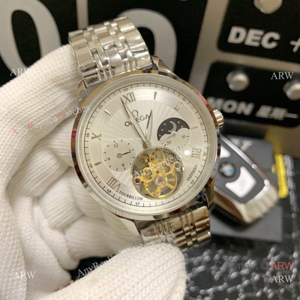 Replica Two Tone Rose Gold Omega Complications Moonphase Watch 42mm Replica Two Tone Rose Gold Omega Complications Moonphase Watch 42mm