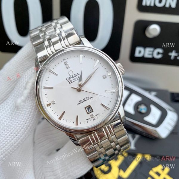 Clone Omega De Ville Stainless Steel Black 42MM Watches New Clone Omega De Ville Stainless Steel Black 42MM Watches New