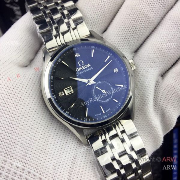 New Copy Omega seamaster Automatic watches Two Tone Black New Copy Omega seamaster Automatic watches Two Tone Black