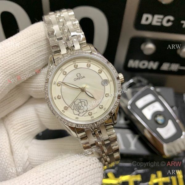Omega Water Resistant Two Tone Rose Gold watches 33mm Ladies Omega Water Resistant Two Tone Rose Gold watches 33mm Ladies
