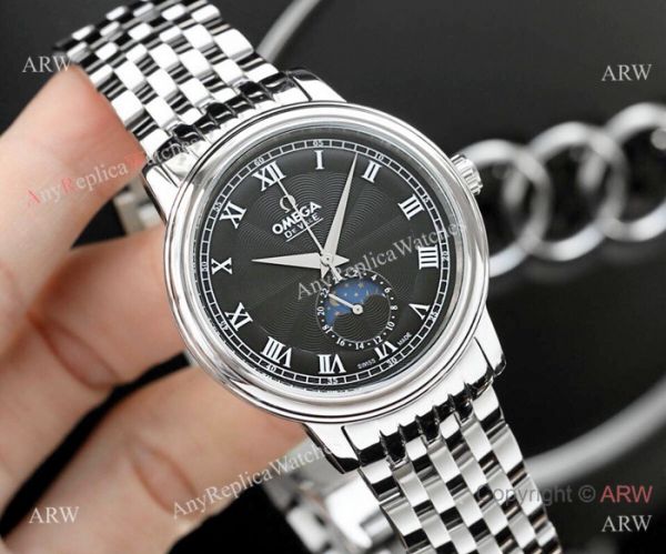 High Quality Omega De Ville Fake 2-Tone Rose Gold Moon Phase High Quality Omega De Ville Fake 2-Tone Rose Gold Moon Phase