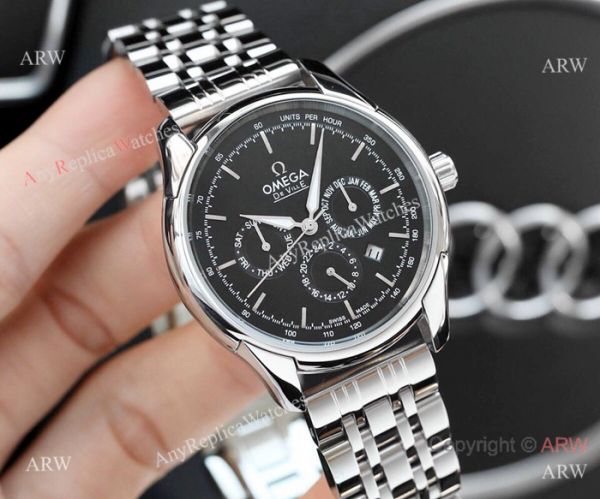 Omega De Ville Complications Omega Watch White Face Two Tone Rose Gold 41mm Omega De Ville Complications Omega Watch White Face Two Tone Rose Gold 41mm