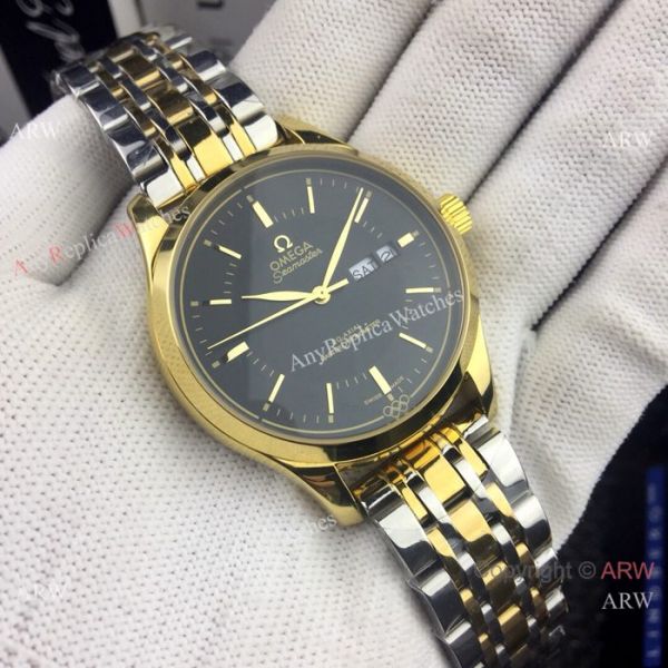 Omega Seamaster day date Watches Two Tone White Dial Omega Seamaster day date Watches Two Tone White Dial