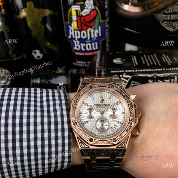 New Style Audemars Piguet Royal Oak Tattoo Watches Rose Gold Chronograph New Style Audemars Piguet Royal Oak Tattoo Watches Rose Gold Chronograph