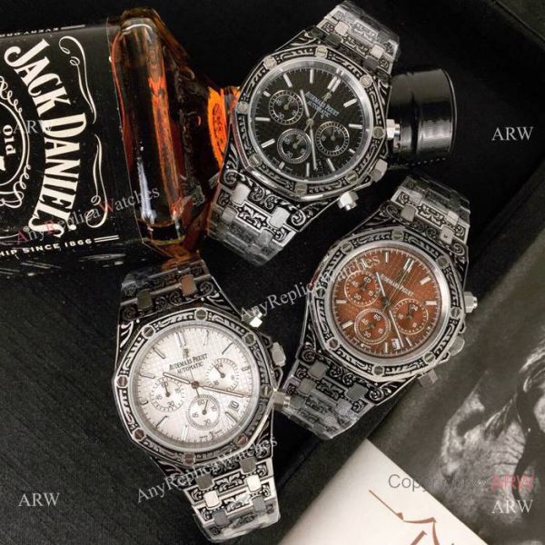 New Copy Audemars Piguet Royal Oak Tattoo Watch White Chronograph Face New Copy Audemars Piguet Royal Oak Tattoo Watch White Chronograph Face