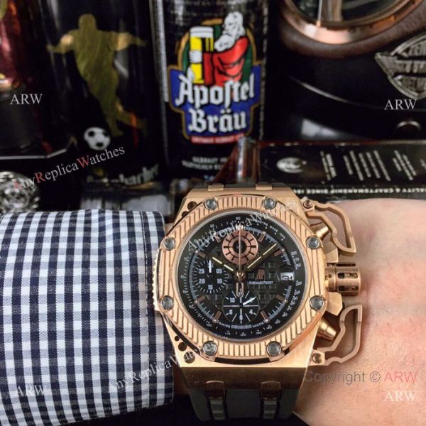 Replica Audemar Piguet Survivor Chronograph Watch Rose Gold Case Replica Audemar Piguet Survivor Chronograph Watch Rose Gold Case