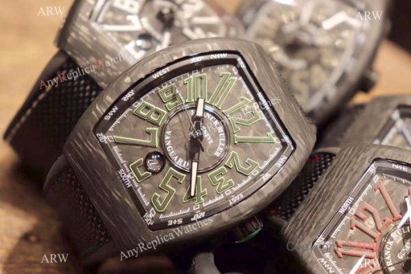 Copy Franck Muller Vanguard Automatic Watches Carbon Fibre Yellow Marker Copy Franck Muller Vanguard Automatic Watches Carbon Fibre Yellow Marker
