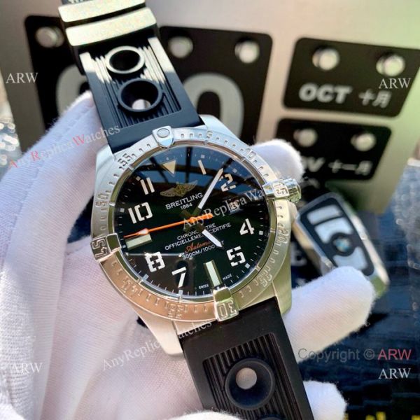 Copy Breitling Avenger II Seawolf Watches Black Dial w Blue hand Copy Breitling Avenger II Seawolf Watches Black Dial w Blue hand